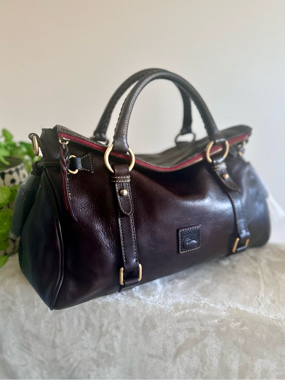 Dooney & Bourke Large Vintage Florentine Satchel in Brown T’Moro